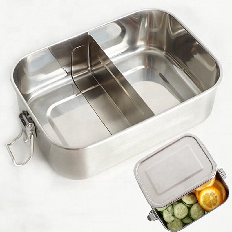 Factory Price Directly Supplies 304 Stainless Steel Food Containers Outdoor Lunch Box with Compartment Tiffin Box