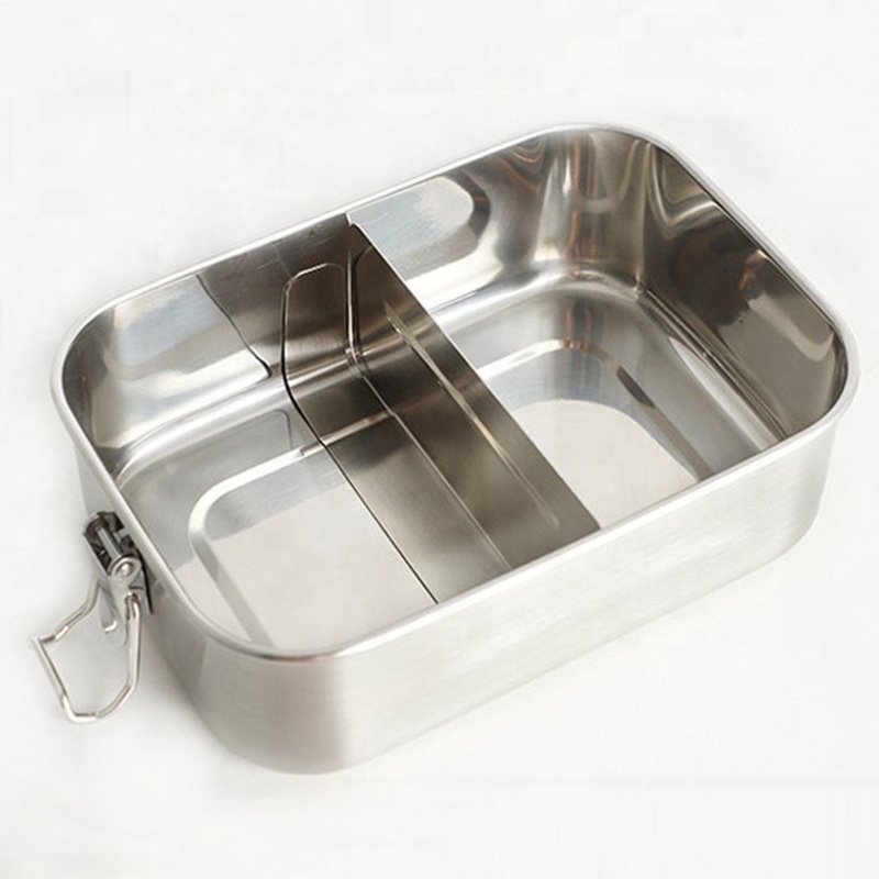 Factory Price Directly Supplies 304 Stainless Steel Food Containers Outdoor Lunch Box with Compartment Tiffin Box
