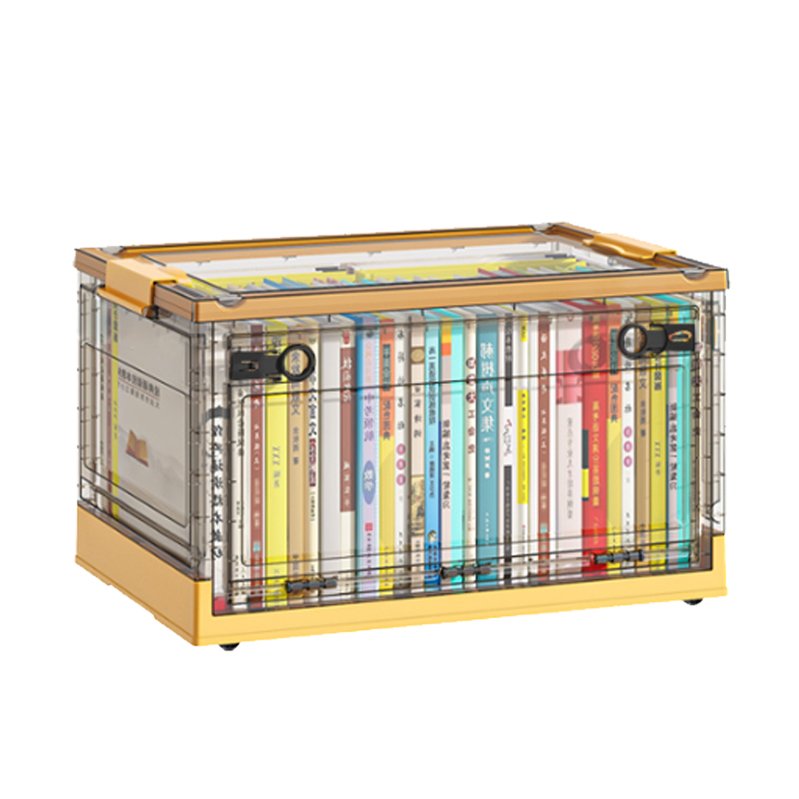 China Wholesale Plastic Folding Box Foldable Door Plastic Storage Box Lid Container With Wheels