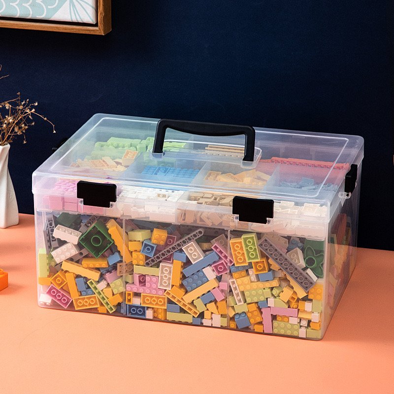 Storage Organizer Divided Detachable Storage Box Toy Transparent Multi Functional Plastic with Lid Children Foldable Opp Bag