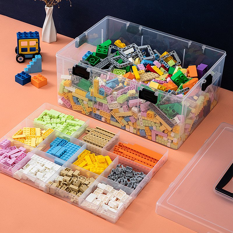 Storage Organizer Divided Detachable Storage Box Toy Transparent Multi Functional Plastic with Lid Children Foldable Opp Bag