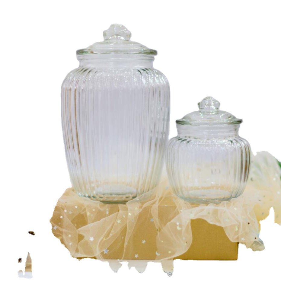 Cookie jar 150ml 8oz 16oz 1L 2L 5L Wide Mouth food storage mason Flip top glass jar with LID