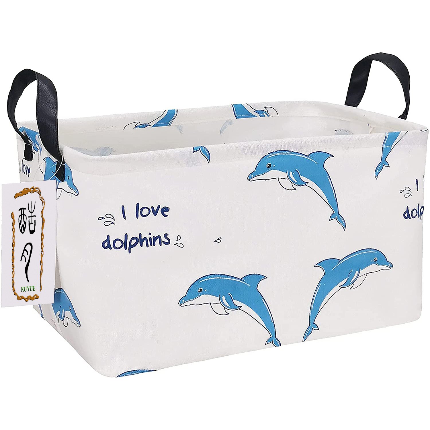 KUYUE Rectangular Laundry Hamper Foldable Nursery Laundry Basket for Organizing Storage Bin Baskets Children Toy Office Bedroom