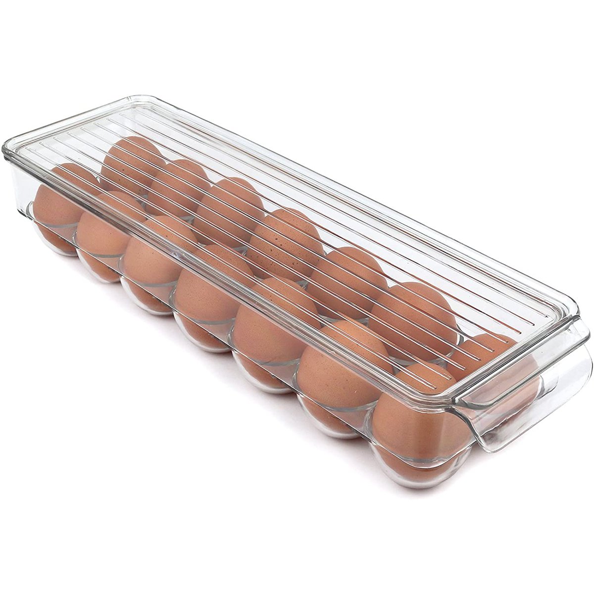 Bins Refrigerator Organizer Eggs Storage Bins Refrigerator Organizer Plastic Eggs Storage Box with Handles Pantry