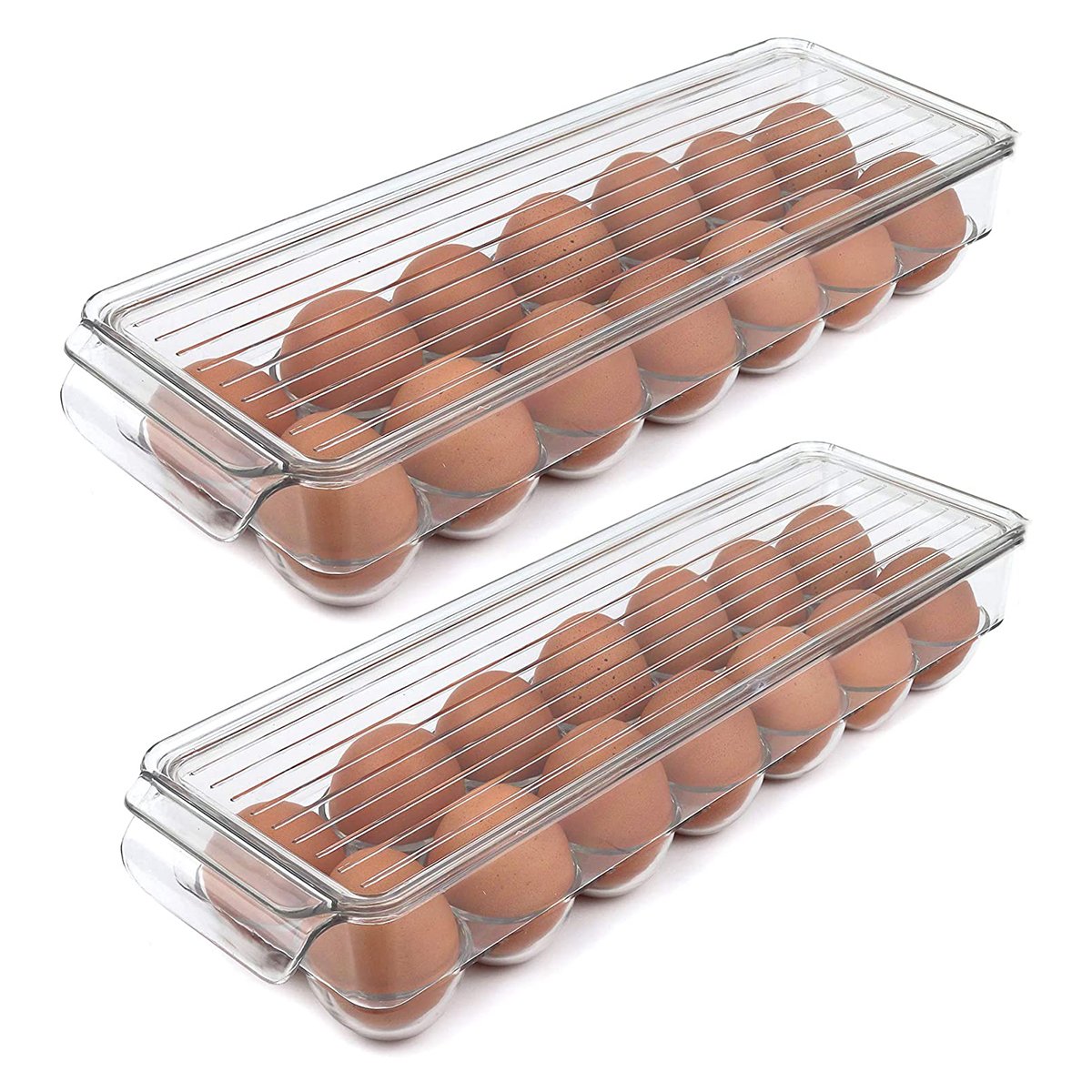 Bins Refrigerator Organizer Eggs Storage Bins Refrigerator Organizer Plastic Eggs Storage Box with Handles Pantry