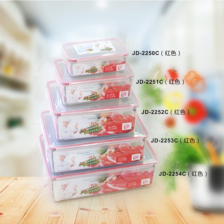 PC Food Container Set Buckle Storage Box Plastic Airtight Food Storage Container With Lid