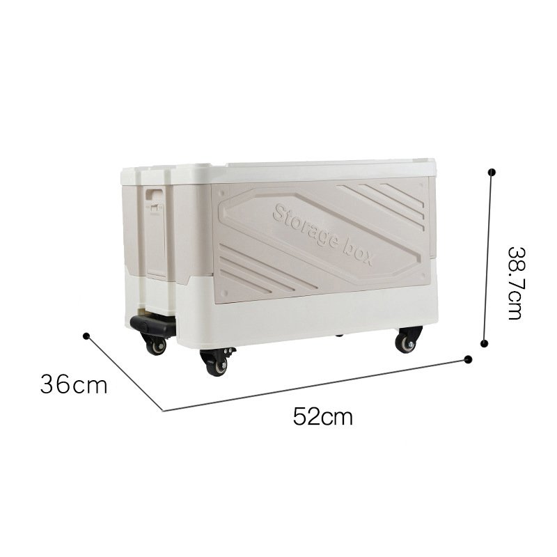 New Design Hot Selling Stackable Plastic Folding Storage Box with Universal Wheels