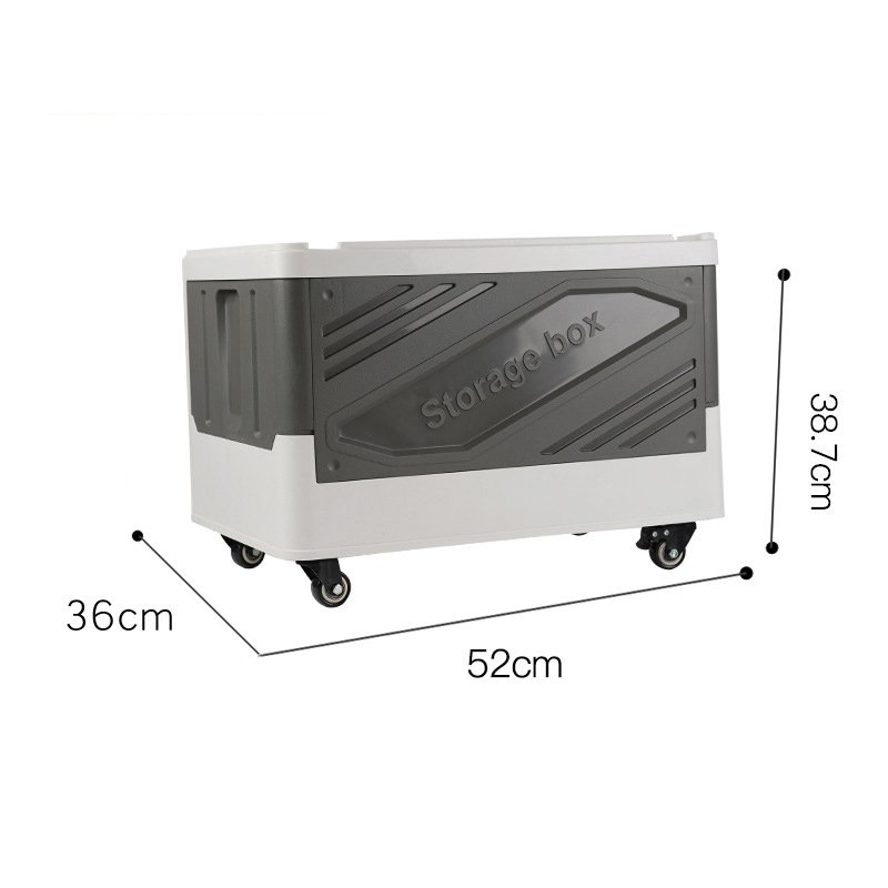 New Design Hot Selling Stackable Plastic Folding Storage Box with Universal Wheels