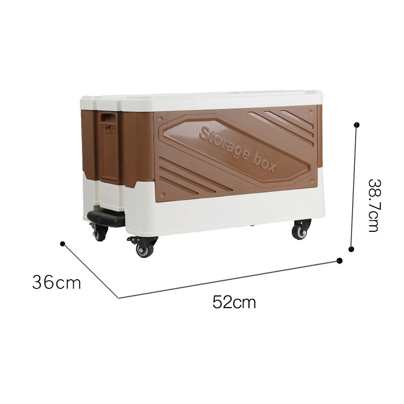New Design Hot Selling Stackable Plastic Folding Storage Box with Universal Wheels