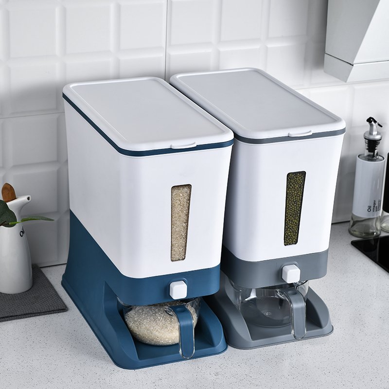 multiply grain dispenser storage box container 12kg Cereals and rice Grain dispenser supermarket dry food storage