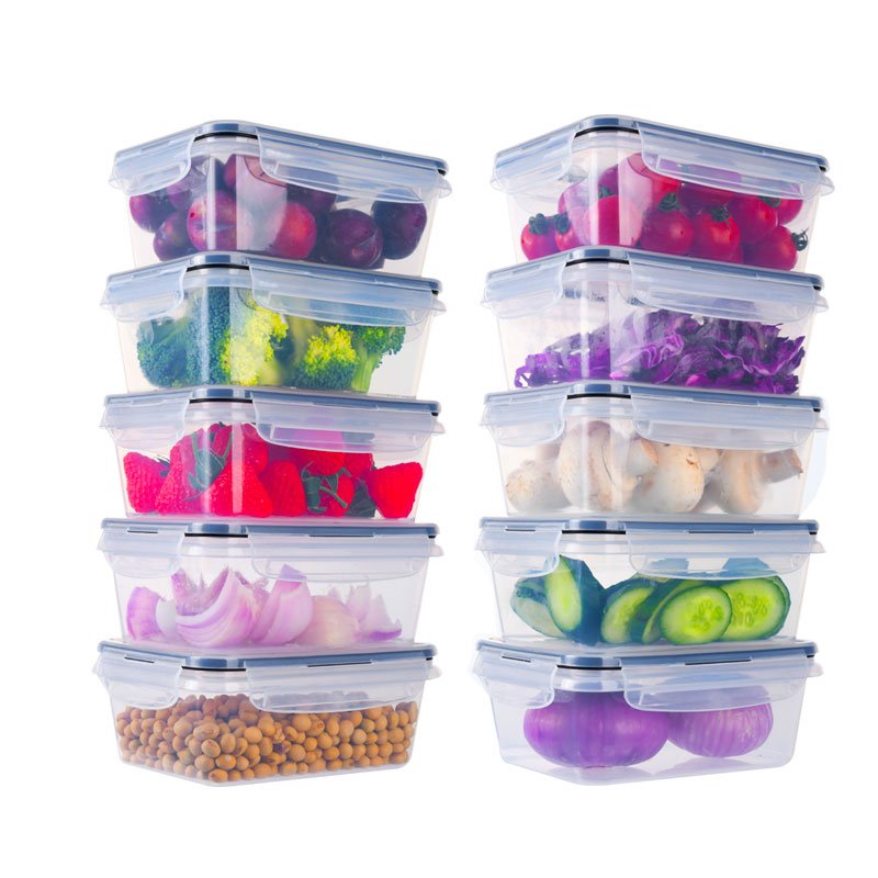 OWNSWING 10 Pieces BPA Free Plastic Air Tight FOOD GRADE Food Storage Containers Set