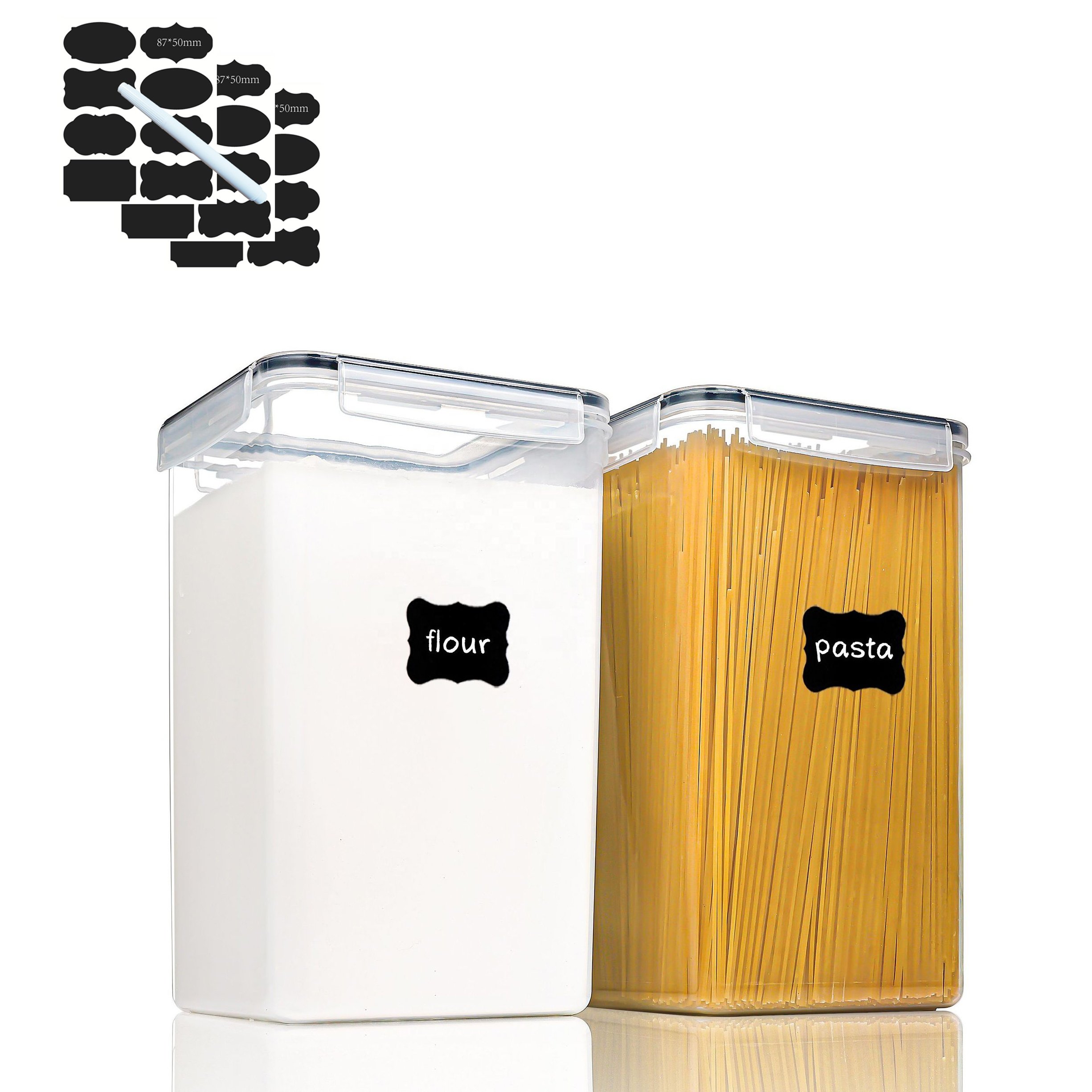 Choice Fun Airtight Food Storage Containers Transparent Storage Jars with Durable Lids 6.5L Plastic Kitchen Food Box