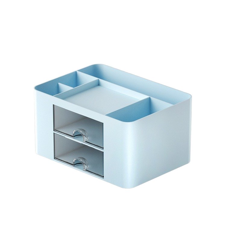Hot Selling cosmetic Large Capacity Transparent Plastic Desktop Storage Box Modern Style Office Home Use Pen Holder Drawer