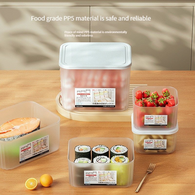 Wholesale Refrigerator Crisper Vegetable Fruits Fresh Food Storage Container Bins Fridge Storage Drain Fresh Keeping Box