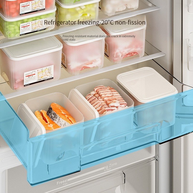 Wholesale Refrigerator Crisper Vegetable Fruits Fresh Food Storage Container Bins Fridge Storage Drain Fresh Keeping Box