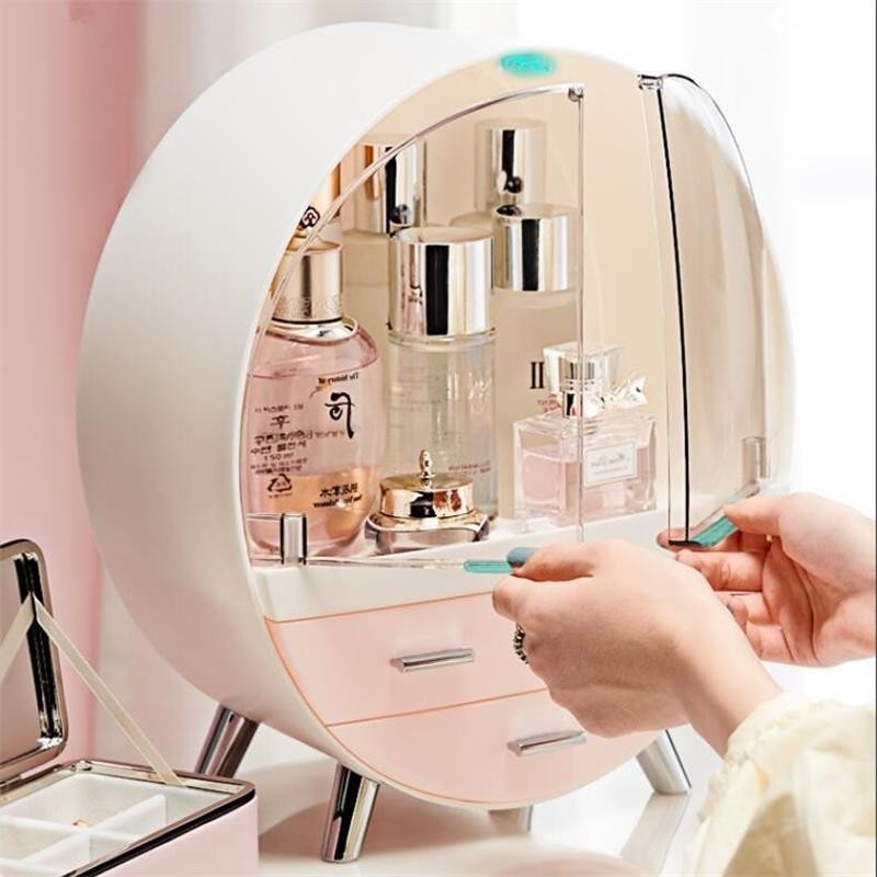 Desktop drawer type cosmetics storage box lipstick mask Skincare storage dresser dust storage rack