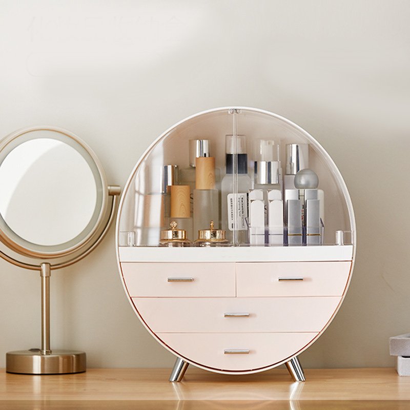 Desktop drawer type cosmetics storage box lipstick mask Skincare storage dresser dust storage rack