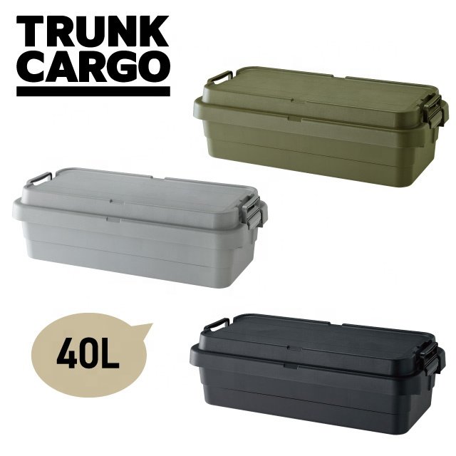 Reliable and New low type stacking storage box shallow 18L with module design made in Japan