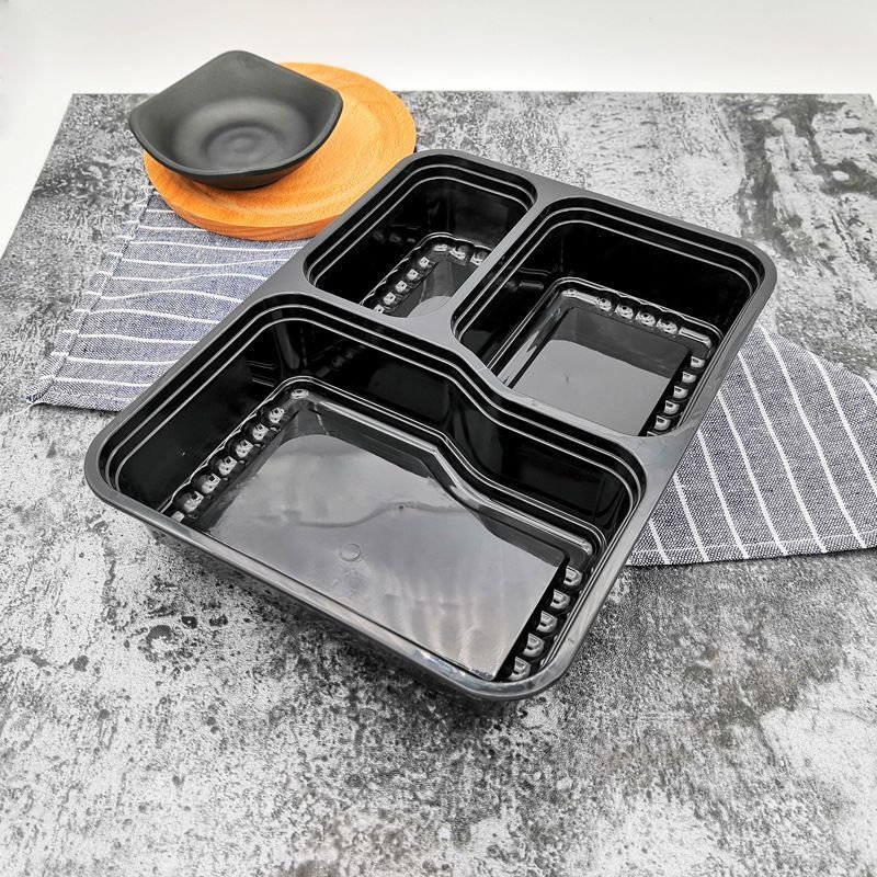 Eco-Friendly Wholesale 3 Compartment Meal Prep Disposable Food Containers with Lids Food Storage Containers