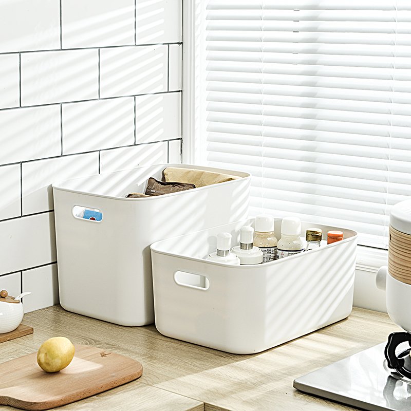 Justeer multifunction white big container plastic wardrobe clothes organizer box home storage box with handle