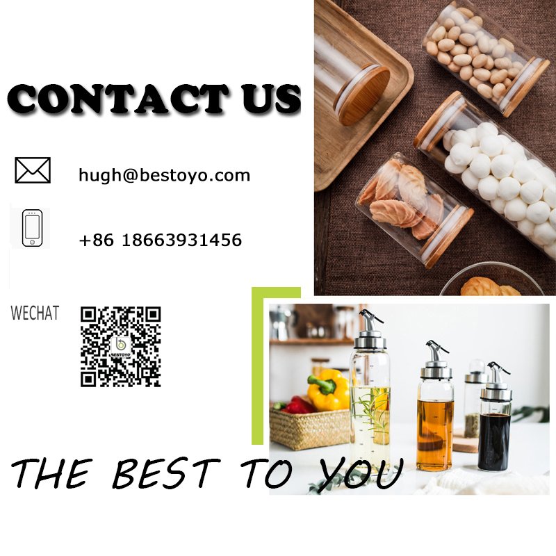 High Quality Borosilicate Spice Glass Jar Food Storage Containers With Bamboo Lids Kitchen&tabletop Glass Jar