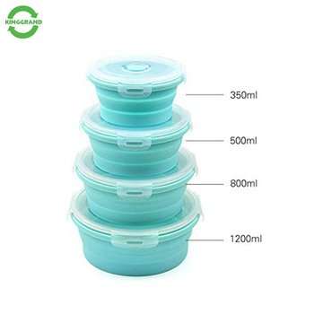 japanese recyclable food storage container silicone foldable lunch boxes food picks bento box for kids