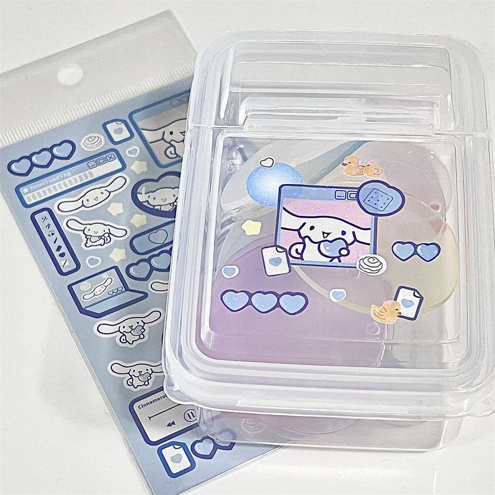 Rectangular Transparent Photocard Stickers Collection Storage Box Desktop Photo Card Holder Plastic Organizer Container Case