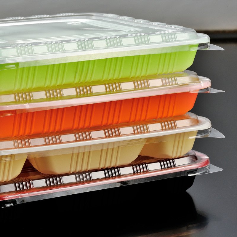 Box, Lunch Box Bento, Lunch Box Pp Plastic Disposable Storage Boxes & Bins Plastic Container CLASSIC Square Microwavable Hehe