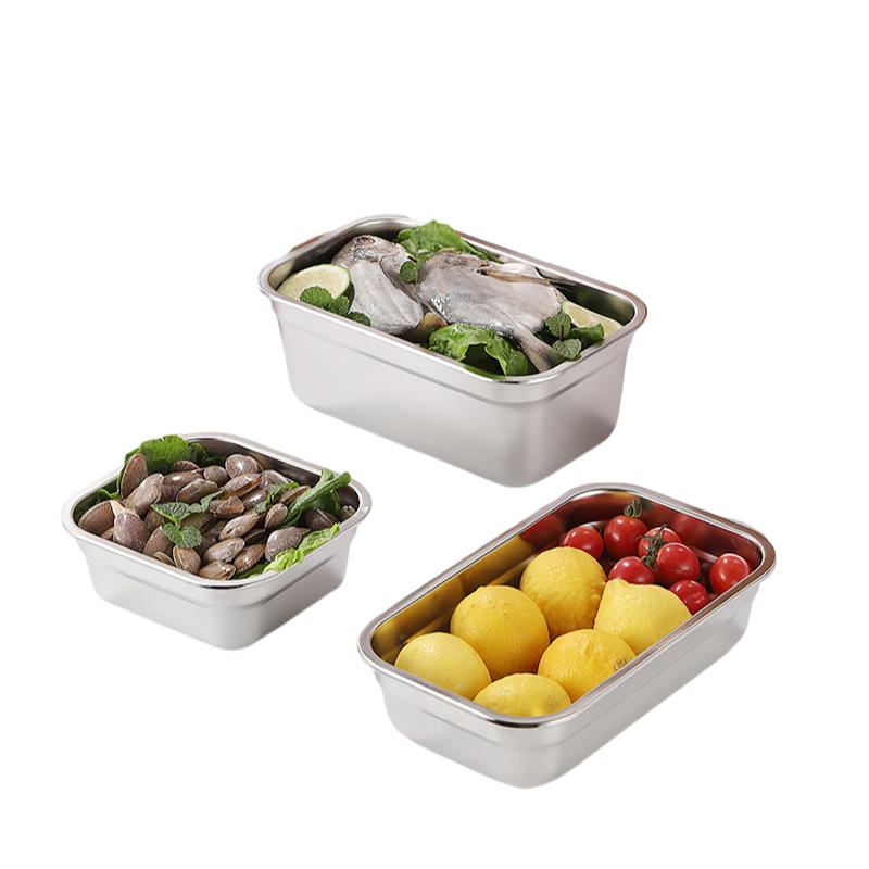 26cm*16cm Stainless Steel Food Storage Container (1/4) 2024 New Professional Manufacturing Stainless Steel Box Food Storage
