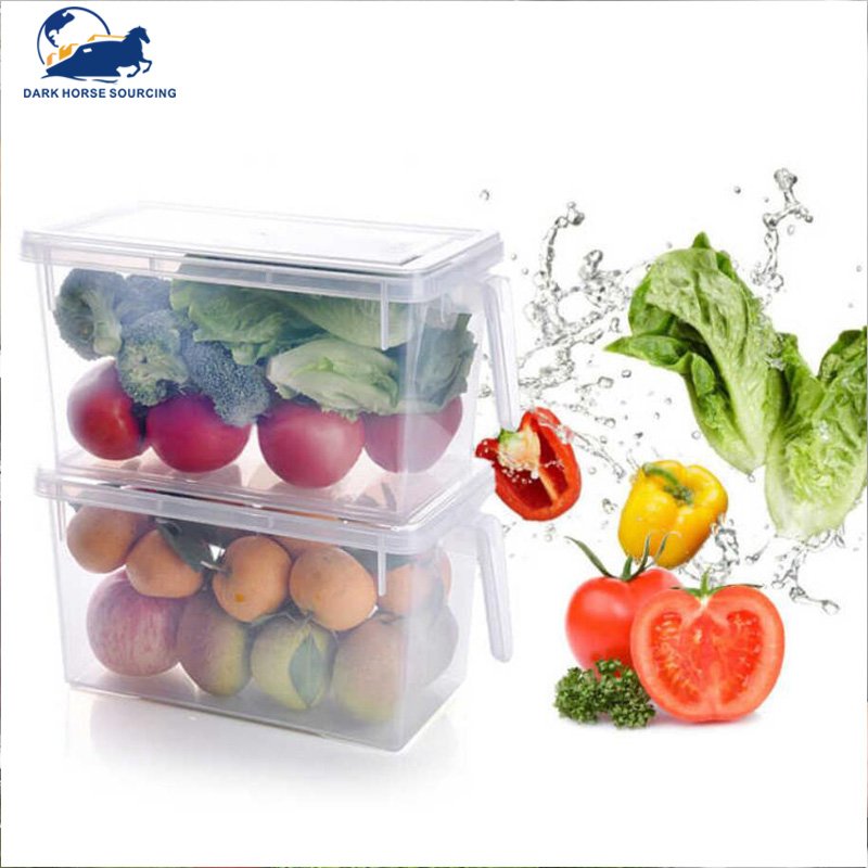 Handle refrigerator storage drawer egg box food freezer box kitchen fresh-keeping box