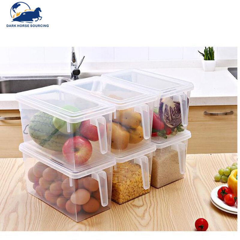 Handle refrigerator storage drawer egg box food freezer box kitchen fresh-keeping box