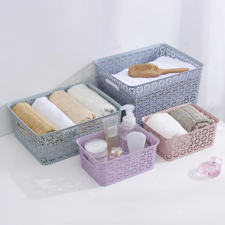 OEM plastic houseware plastic stackable cosmetic organizer eco friendly laundry basket storage box