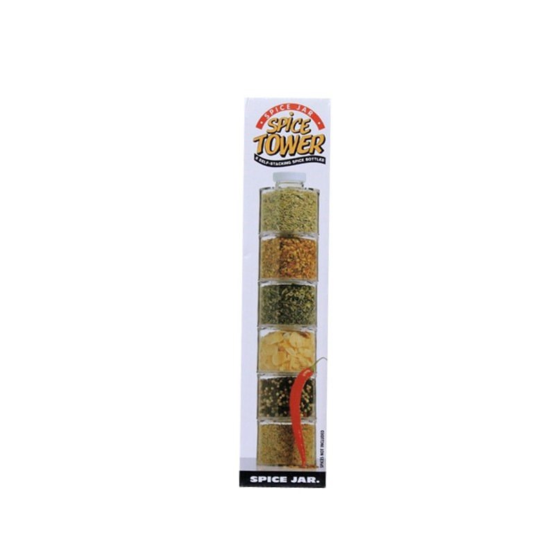 New Hot Selling Tower-Shaped Seasoning Jar Transparent Stackable Seasoning Bottle Spice Storage Box Tower Type