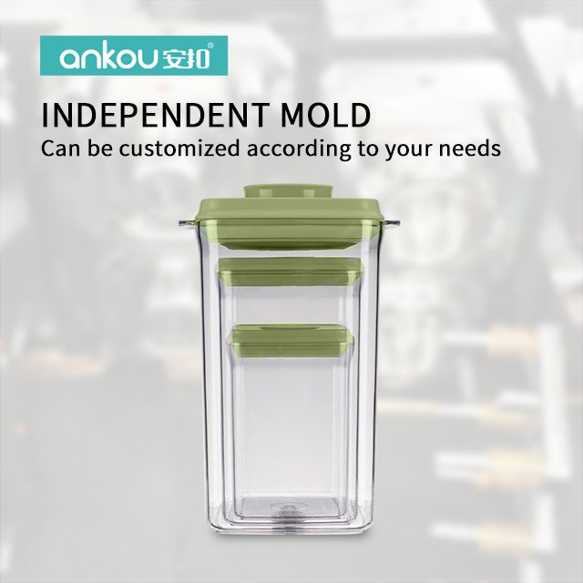 Hot Sales Sealed Cans Multiple Pet Food storage jars Clear Stackable Bpa-Free Pop Up Airtight food storage & container with lid