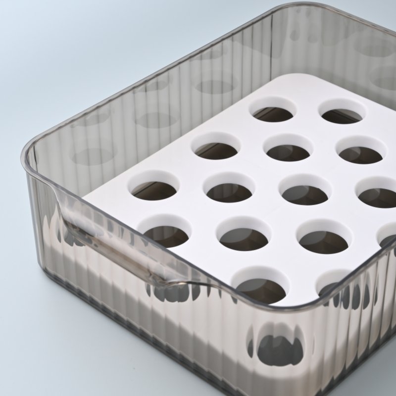 2023 new design clear fridge organization date record eggs storage box crisper box