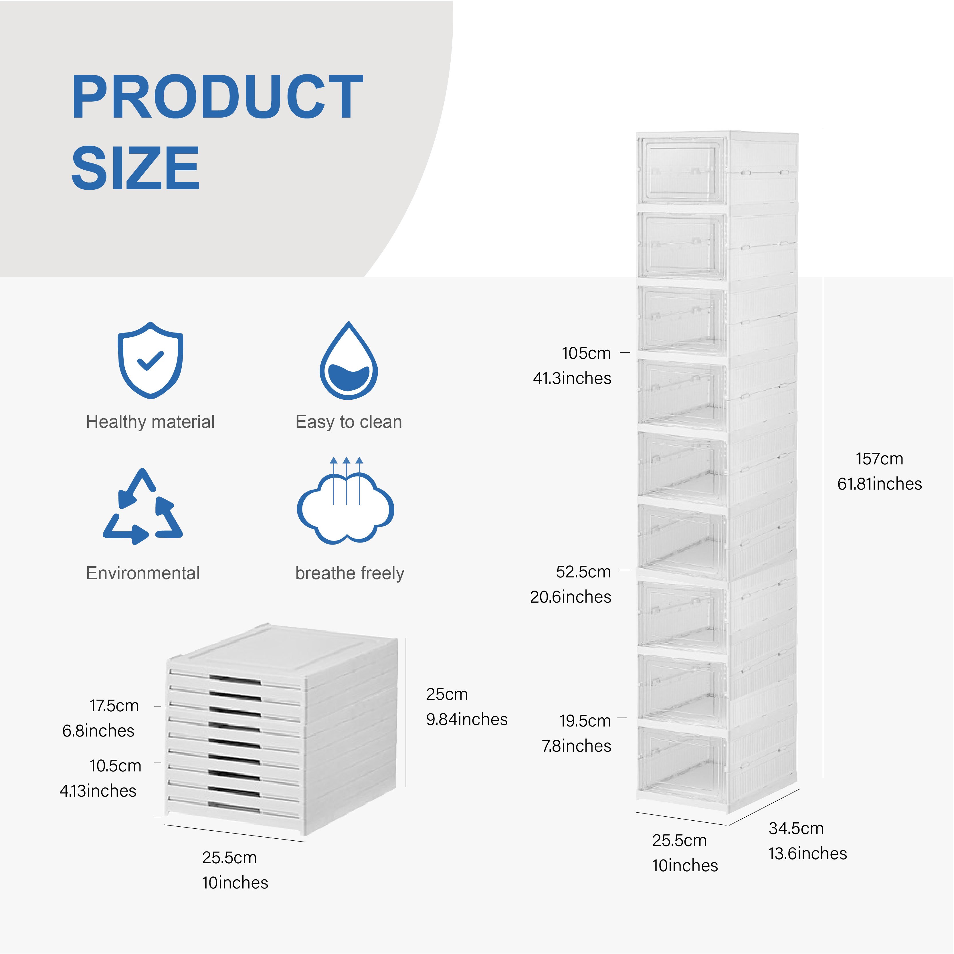 Furniture Shoe Rack Cabinet Shoe Box Folding Display Stackable Transparent Clear Plastic Home Organizer Box Storage Shoes Rack