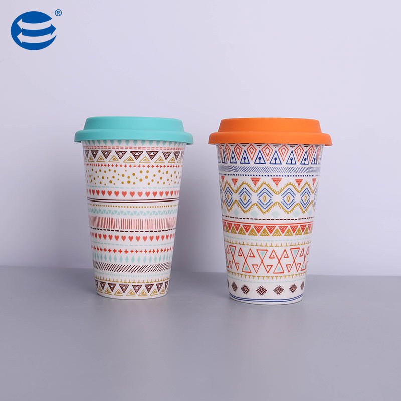 Wholesales custom nordic porcelain food storage containers with bamboo lid vintage pattern ceramic jar