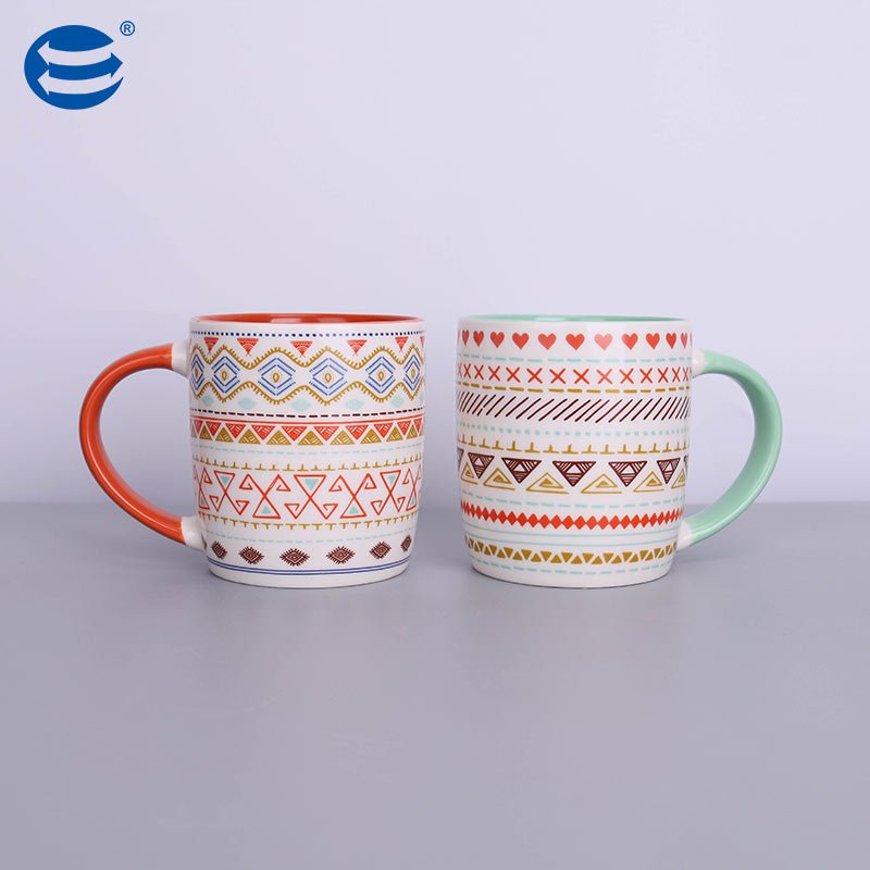 Wholesales custom nordic porcelain food storage containers with bamboo lid vintage pattern ceramic jar