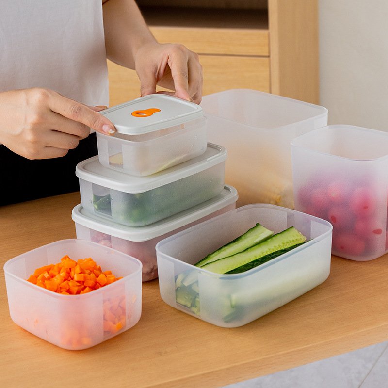 Kitchen Crisper Refrigerator Special Refrigerated Food Storage Box Microwave Heated Lunch Box Food-grade Transparent Sealed Box