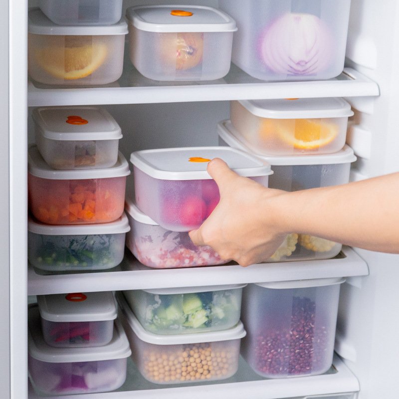 Kitchen Crisper Refrigerator Special Refrigerated Food Storage Box Microwave Heated Lunch Box Food-grade Transparent Sealed Box