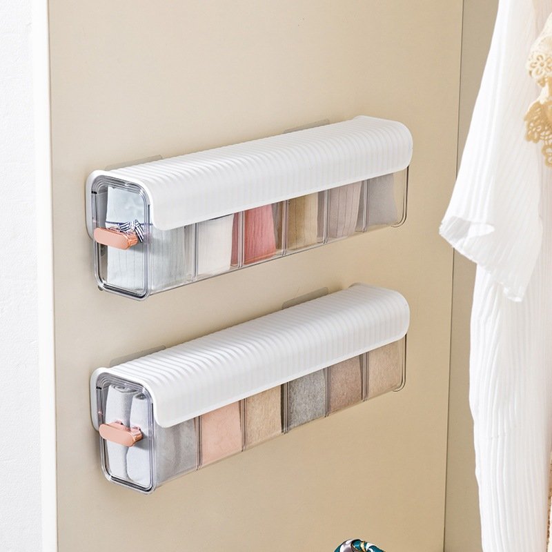 Wall Hanging Transparent Underwear Panties Socks Storage Box Closet Organizer Bedroom Storage Organizer