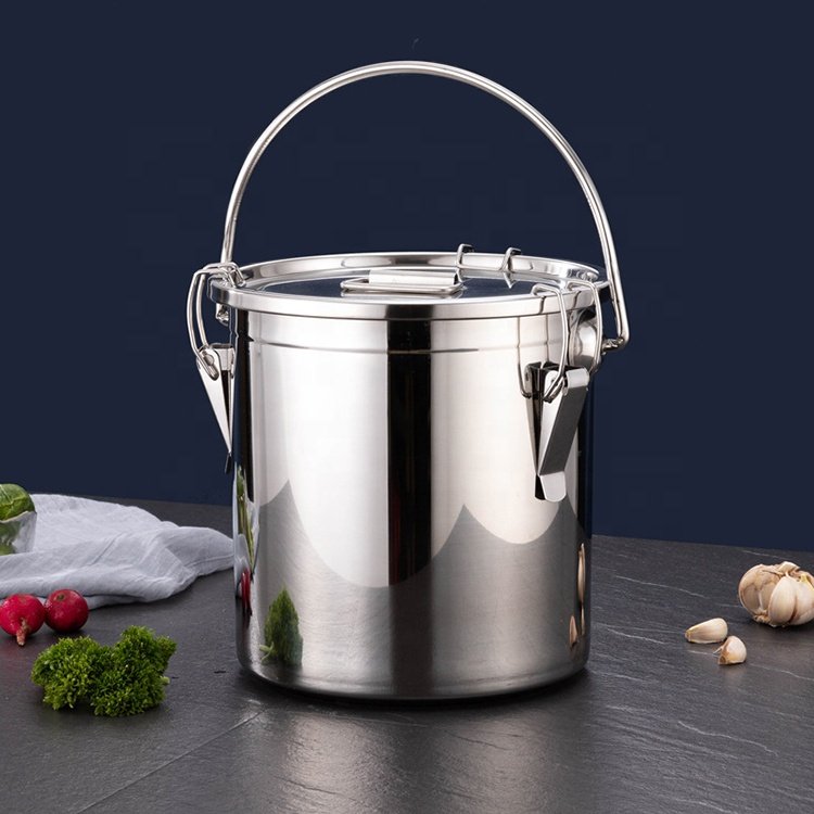 Larger Capacity Kitchenware Stainless Steel Canister Set Airtight Grain Rice Food Container Food Storage Box For Kitchen