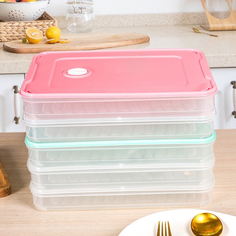 Reusable Stackable Refrigerator Kitchen Food Storage Box Food Container Plastic Multifunction Modern Rectangle PP Plastic Lid
