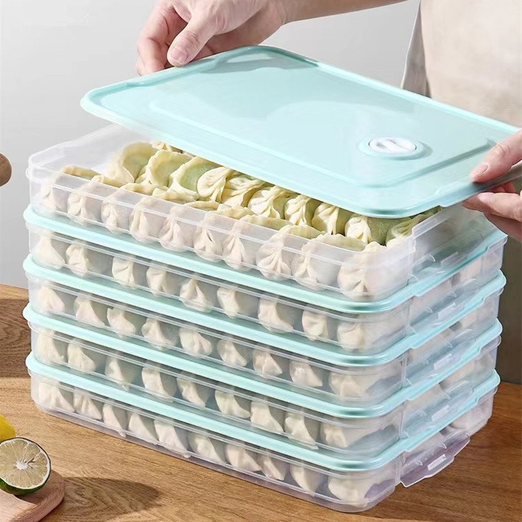 Reusable Stackable Refrigerator Kitchen Food Storage Box Food Container Plastic Multifunction Modern Rectangle PP Plastic Lid