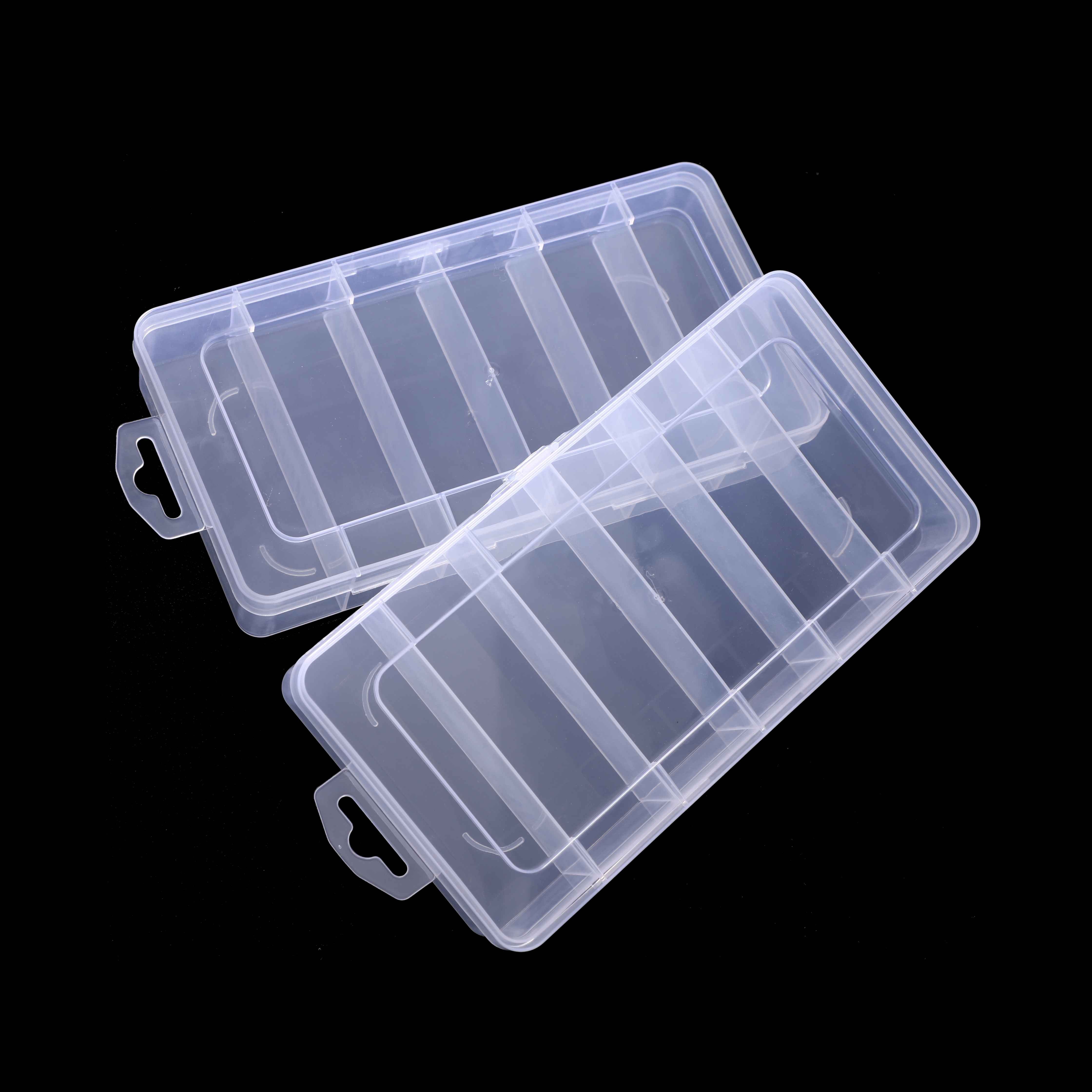 6 10 12 18 24 grids compartment tailoring material PP Plastic Storage Box With Hinged Lid
