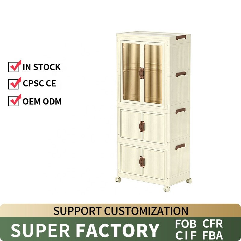 SOL 2-1 china wholesale storage box plastic foldable pp wardrobe organizer closet storage boxes for clothes