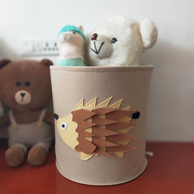 KUYUE Kids Room Decor Custom Cute Animal Design Felt Storage Bag Organizer for Kids Toys Loncheras Escolares Kids Foldable