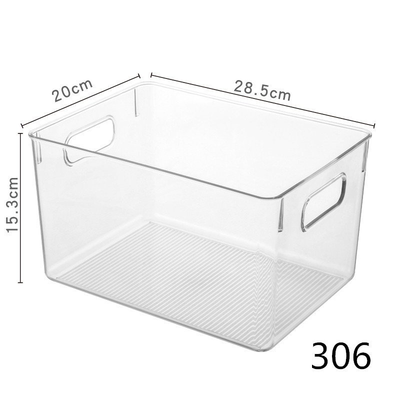 Plastic Transparent Refrigerator Stackable Storage Box Fruit And Vegetable Freezer Organizers Kitchen Clear Container