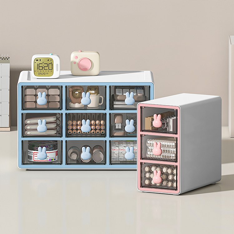 New arrival 3 layers 3/9 grids drawer classification student office stationery pen holder desktop organizer storage box