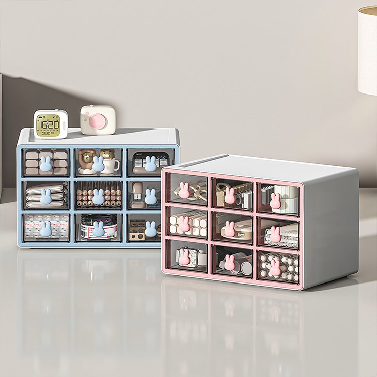 New arrival 3 layers 3/9 grids drawer classification student office stationery pen holder desktop organizer storage box